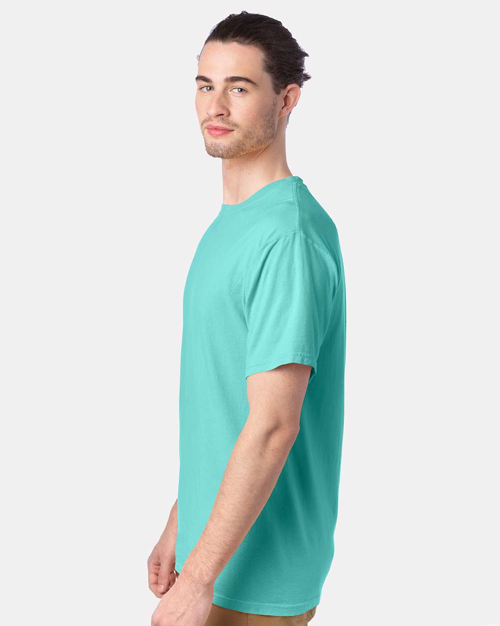 Men's Garment-Dyed T-Shirt - OnModelSide - B35100873 - Mint
