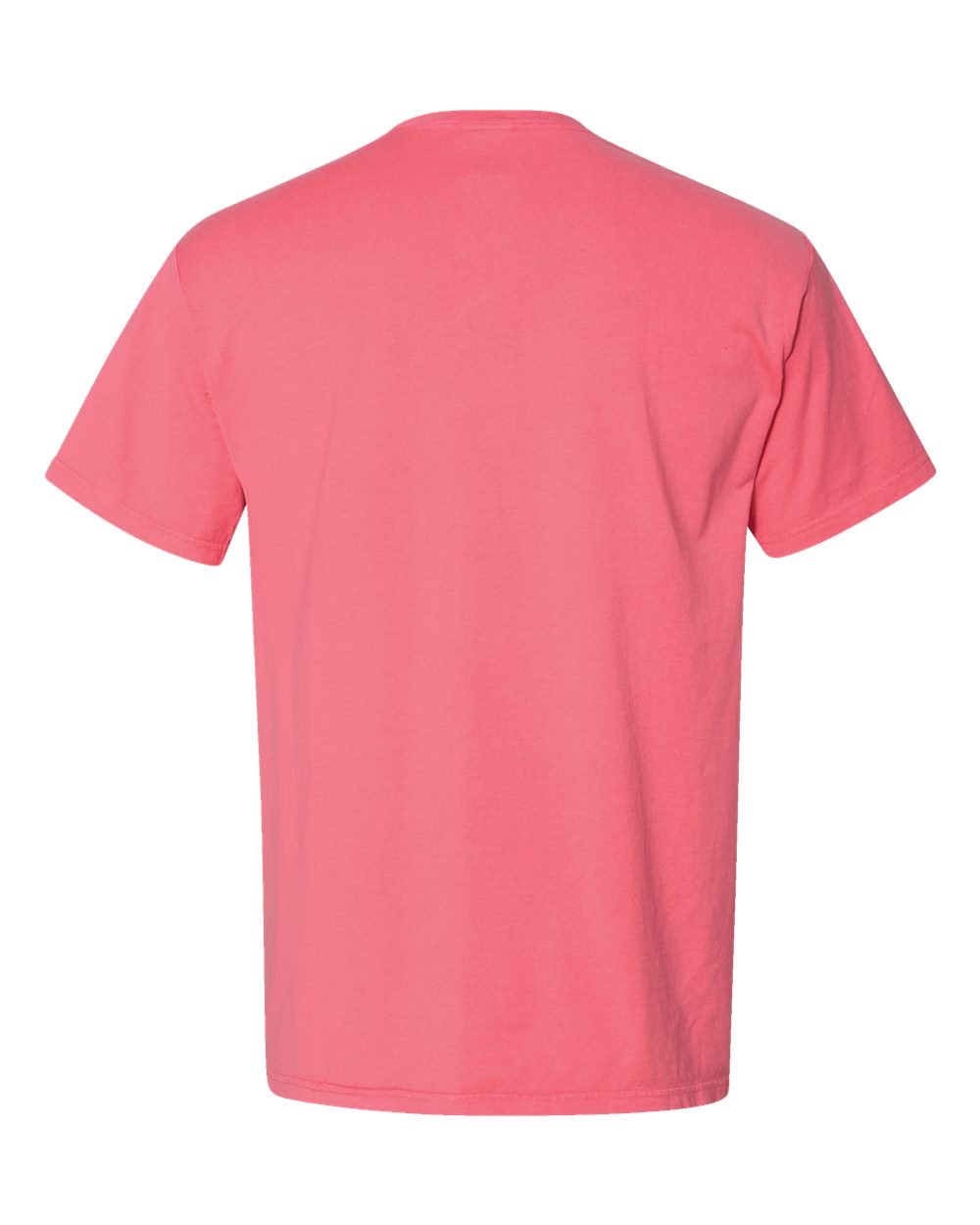 Unisex Garment-Dyed Pocket T-Shirt - Back - B35200273 - Coral Craze