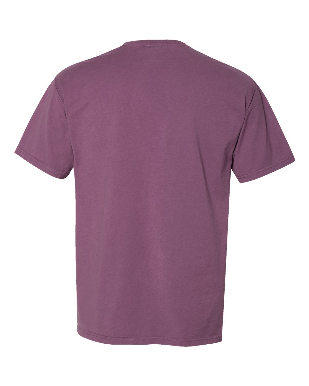 Unisex Garment-Dyed Pocket T-Shirt - Back - B35200673 - Purple Plum Raisin