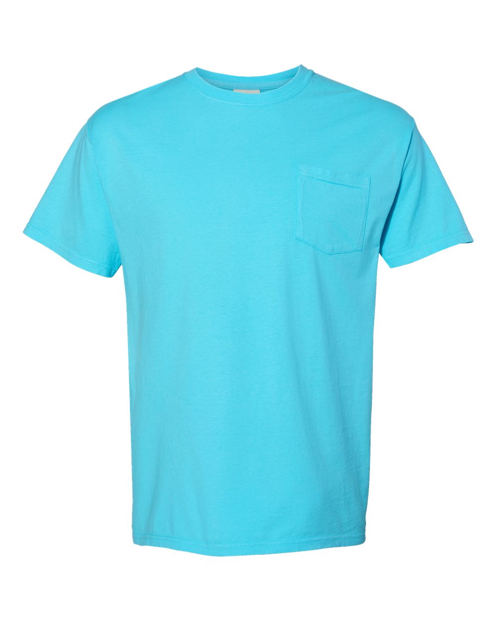 Unisex Garment-Dyed Pocket T-Shirt - Front - B35200123 - Freshwater