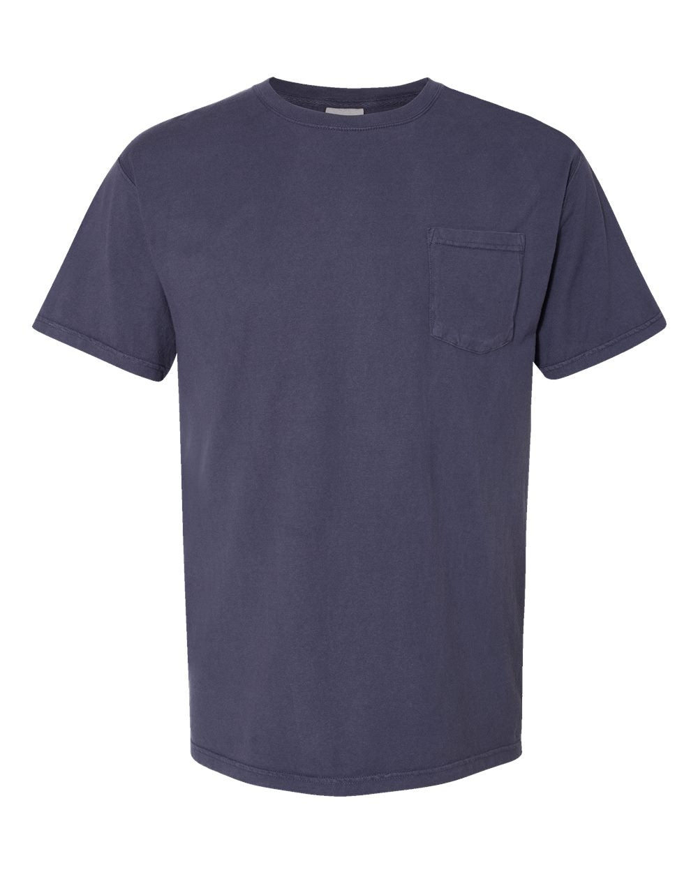 Unisex Garment-Dyed Pocket T-Shirt - Front - B35200683 - Anchor Slate