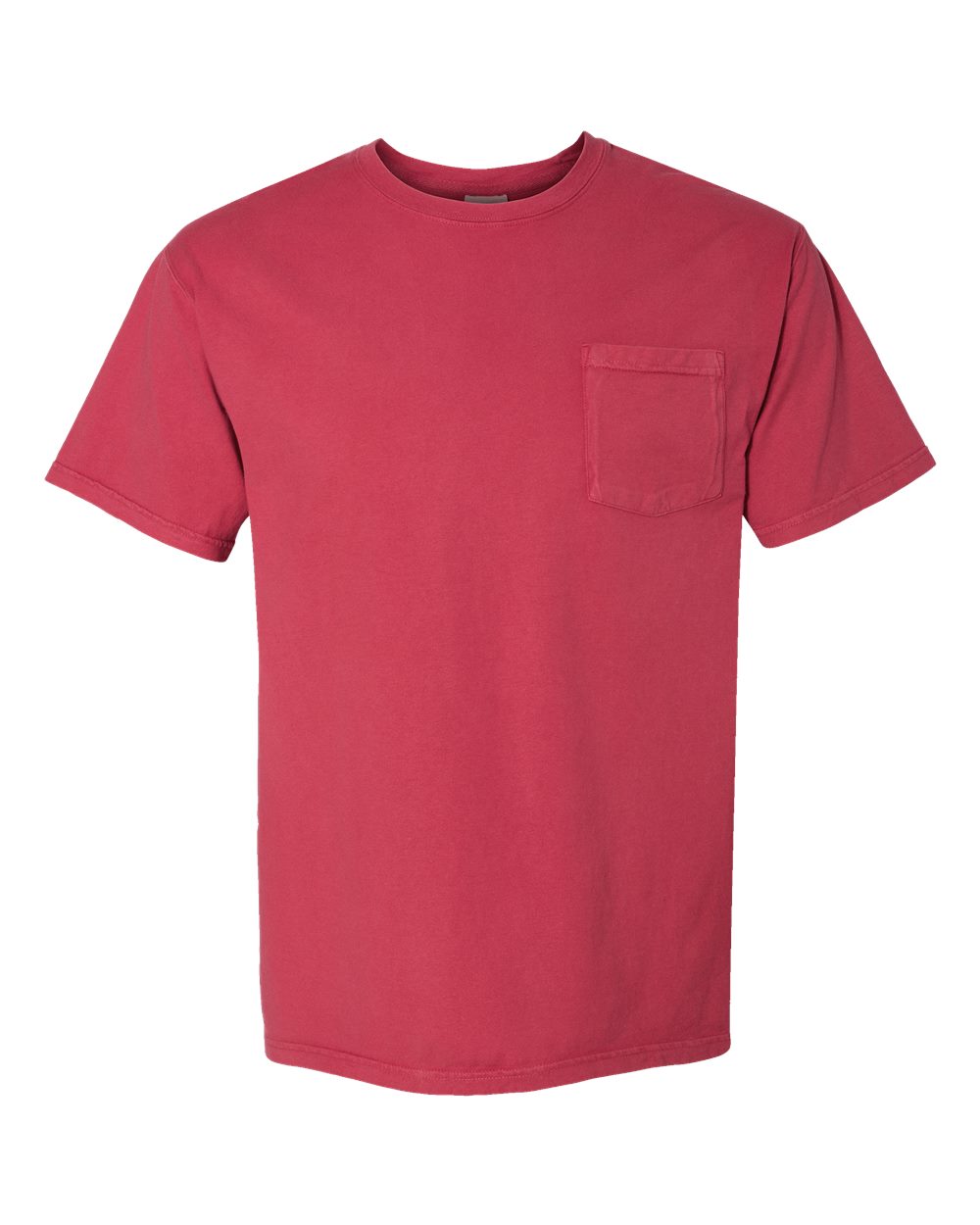 Unisex Garment-Dyed Pocket T-Shirt - Front - B35200703 - Crimson Fall