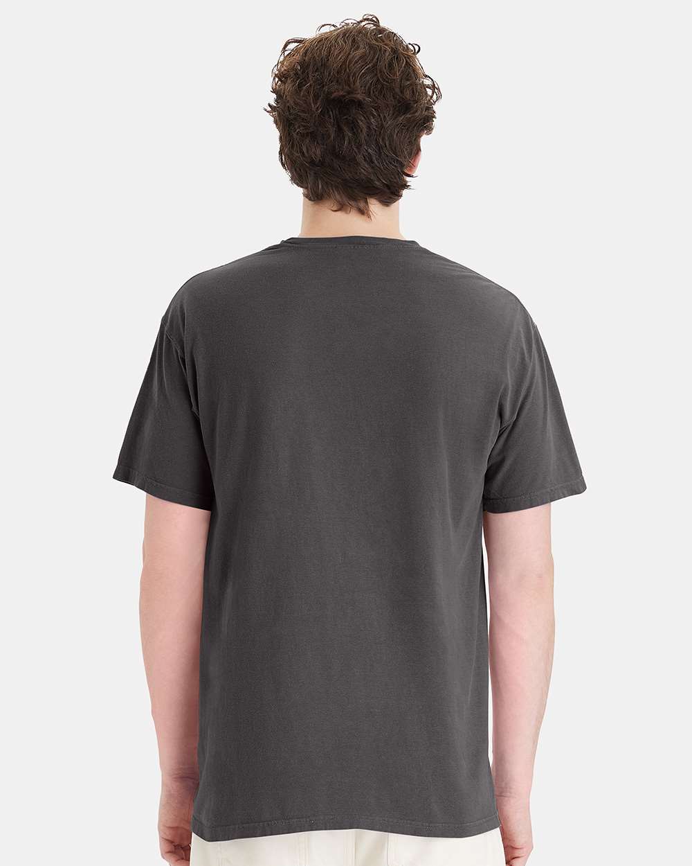Unisex Garment-Dyed Pocket T-Shirt - OnModelBack - B35200093 - New Railroad Grey