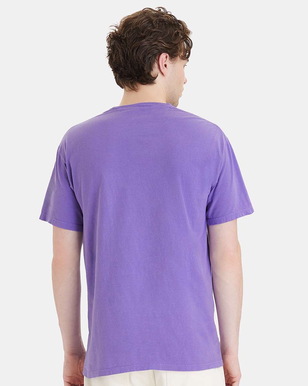 Unisex Garment-Dyed Pocket T-Shirt - OnModelBack - B35200213 - Lavender