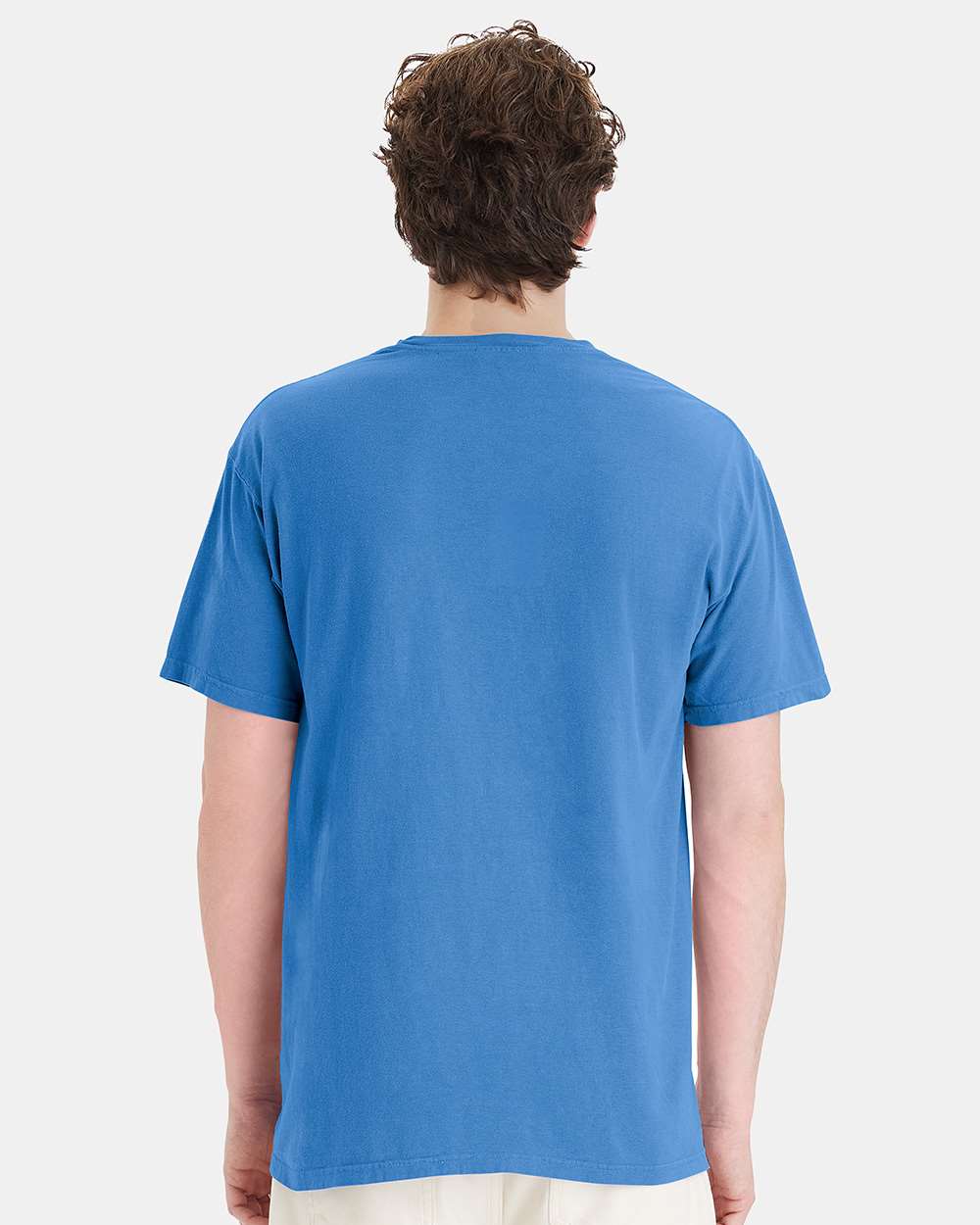 Unisex Garment-Dyed Pocket T-Shirt - OnModelBack - B35200253 - Summer Sky Blue
