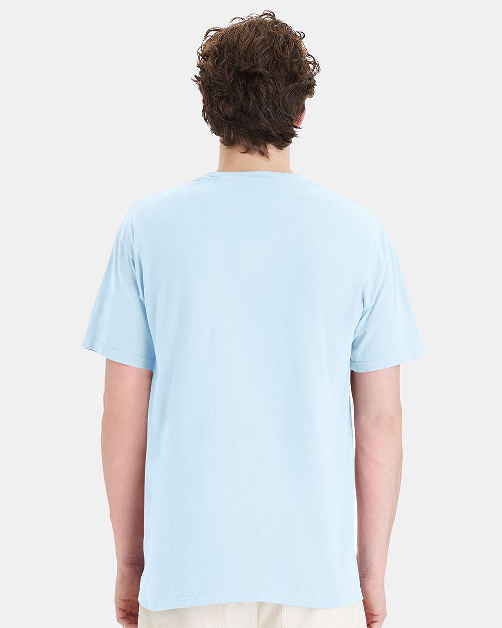 Unisex Garment-Dyed Pocket T-Shirt - OnModelBack - B35200263 - Soothing Blue