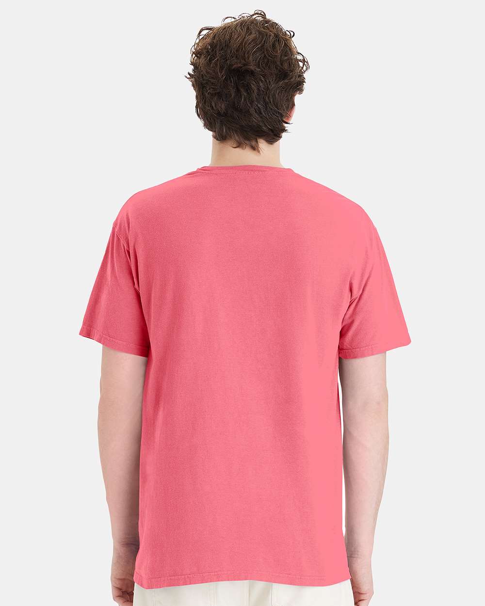Unisex Garment-Dyed Pocket T-Shirt - OnModelBack - B35200273 - Coral Craze