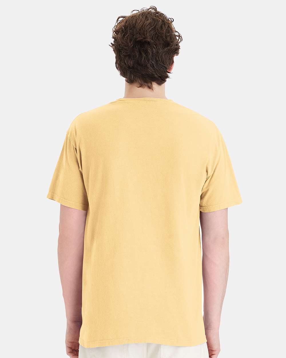 Unisex Garment-Dyed Pocket T-Shirt - OnModelBack - B35200403 - Summer Squash Yellow