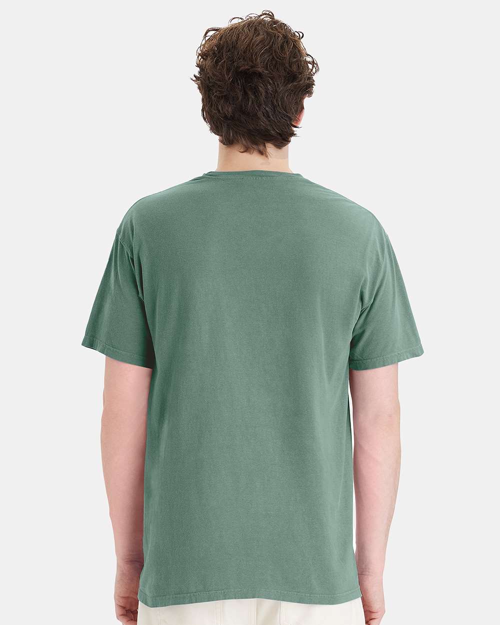 Unisex Garment-Dyed Pocket T-Shirt - OnModelBack - B35200543 - Cypress Green