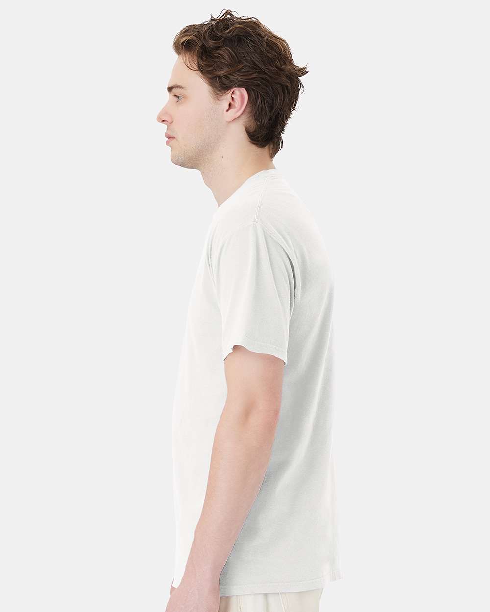 Unisex Garment-Dyed Pocket T-Shirt - OnModelSide - B35200003 - White