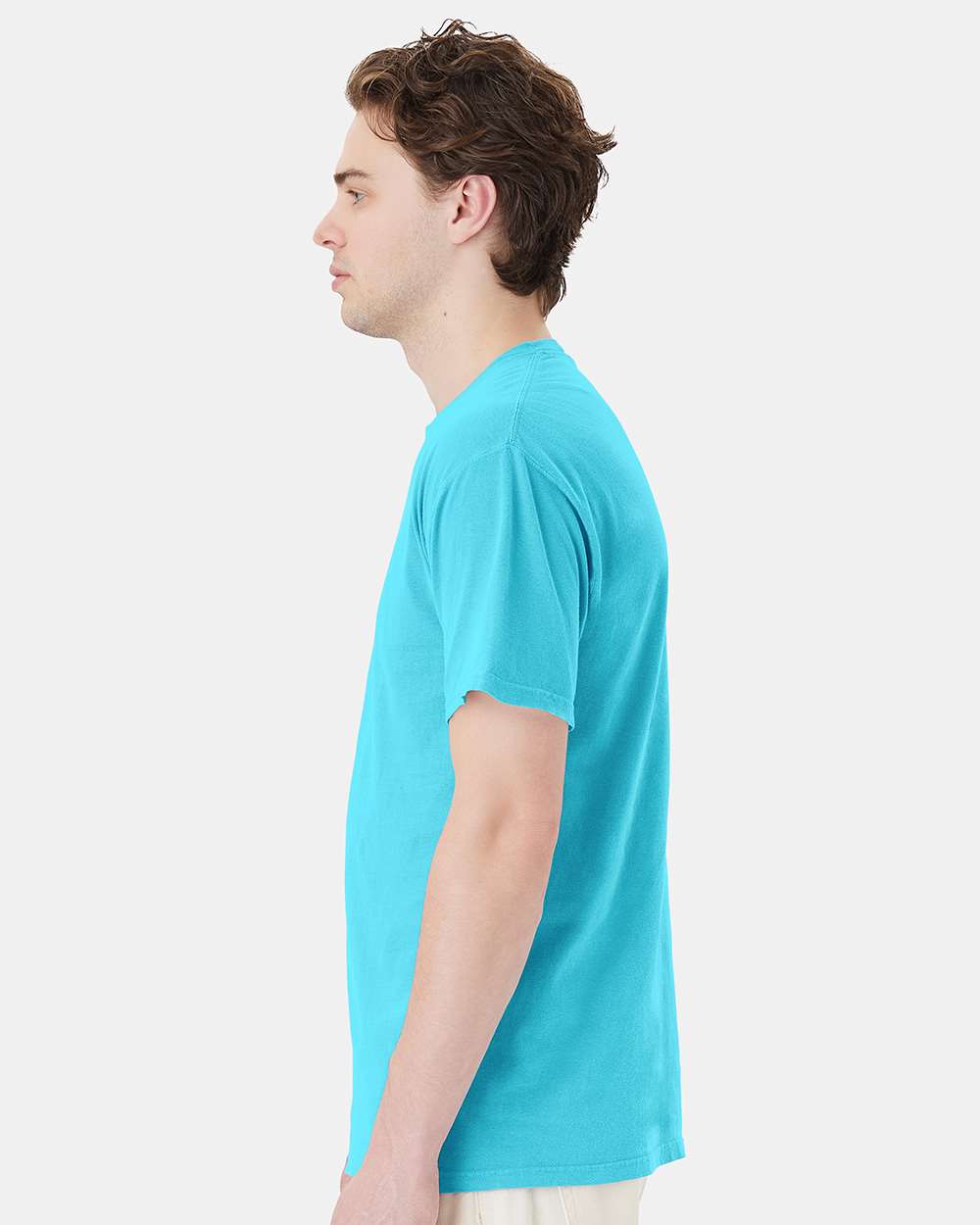Unisex Garment-Dyed Pocket T-Shirt - OnModelSide - B35200123 - Freshwater