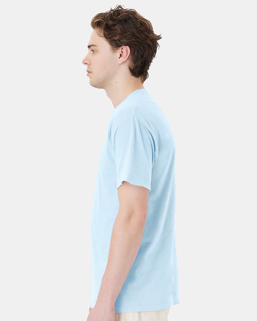 Unisex Garment-Dyed Pocket T-Shirt - OnModelSide - B35200263 - Soothing Blue
