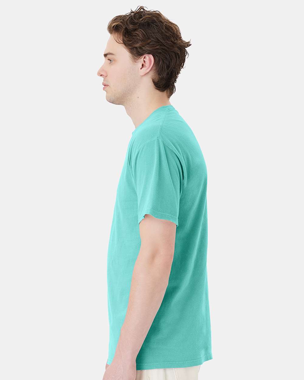 Unisex Garment-Dyed Pocket T-Shirt - OnModelSide - B35200873 - Mint