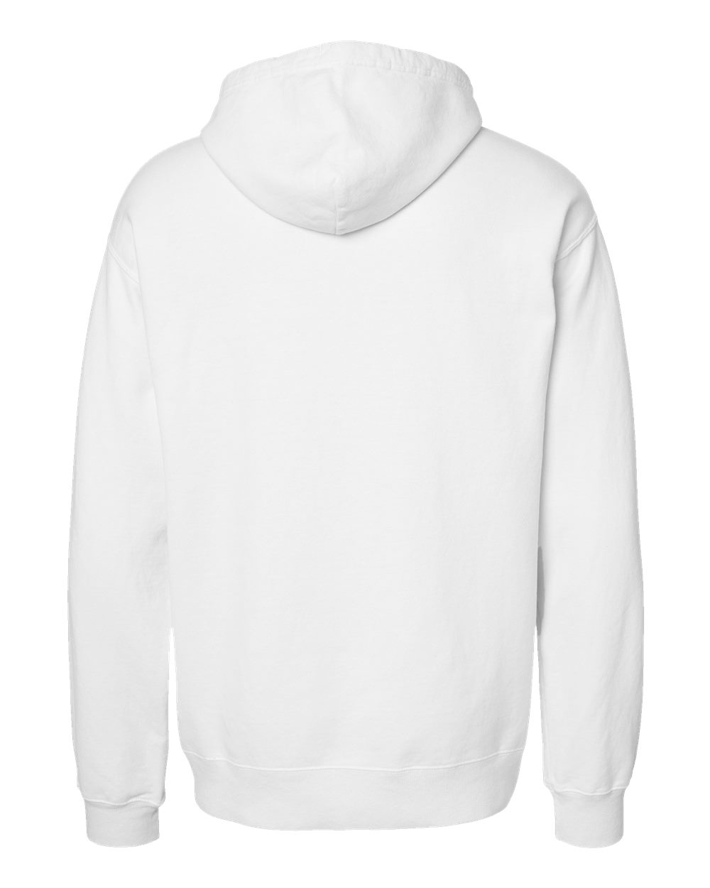Unisex Garment-Dyed Hooded Sweatshirt - Back - B35800013 - White