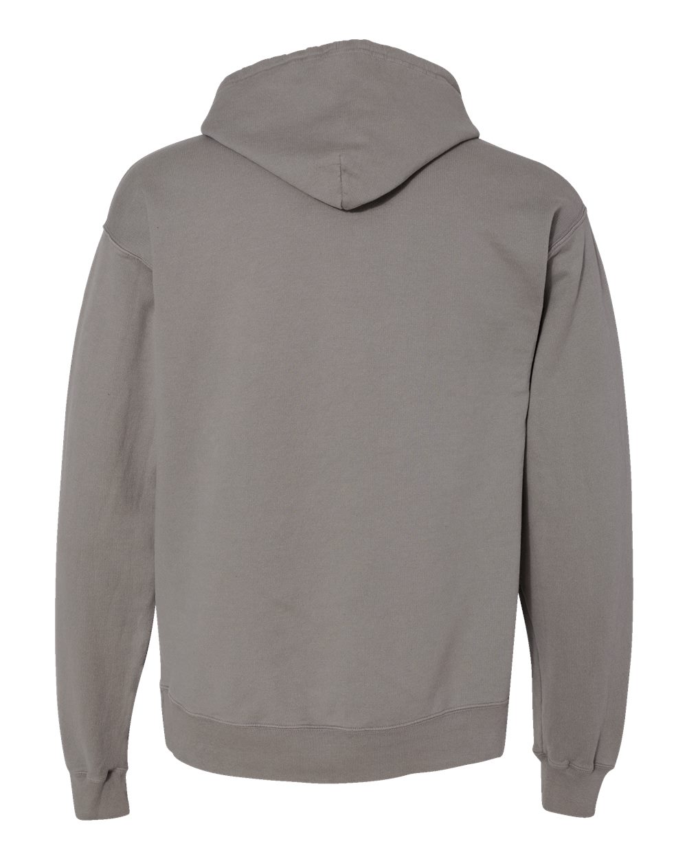 Unisex Garment-Dyed Hooded Sweatshirt - Back - B35800133 - Concrete Grey