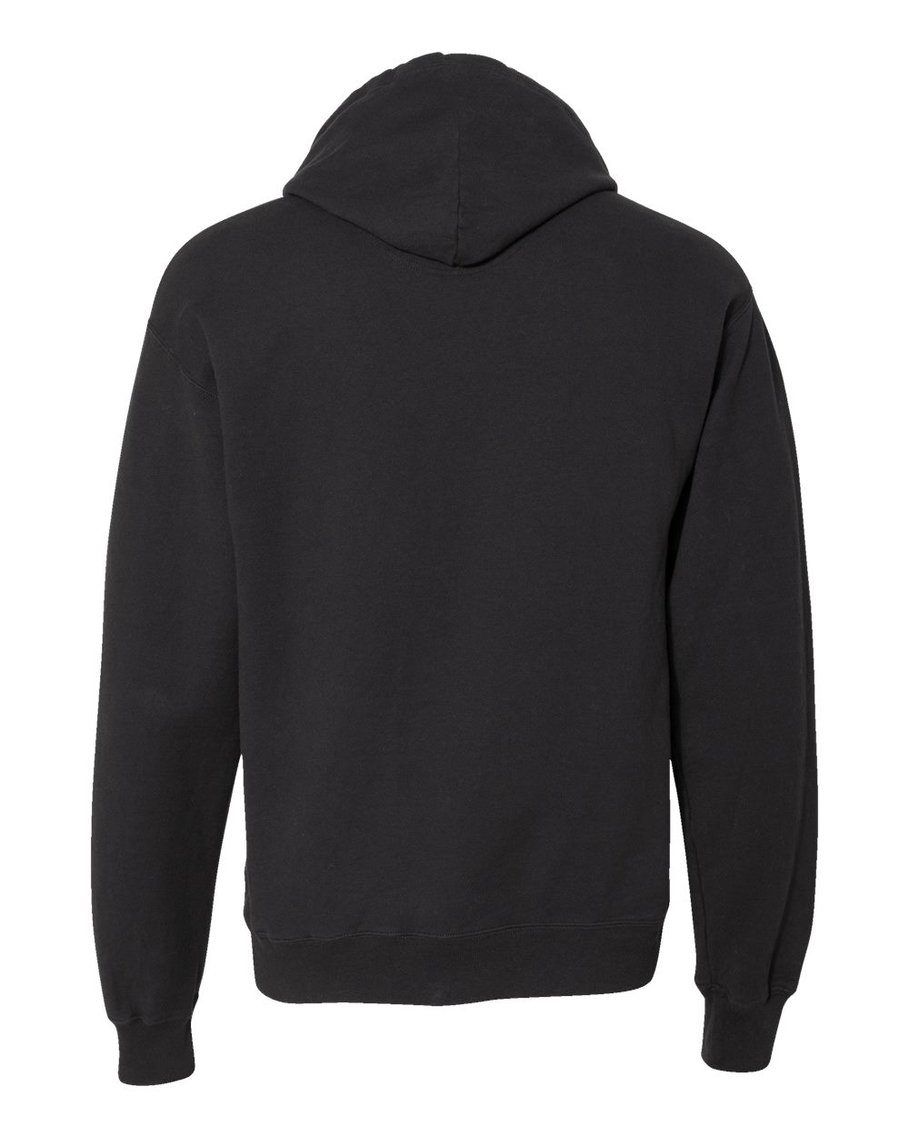 Unisex Garment-Dyed Hooded Sweatshirt - Back - B35800503 - Black