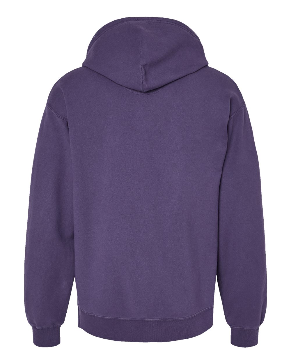 Unisex Garment-Dyed Hooded Sweatshirt - Back - B35800673 - Grape Soda