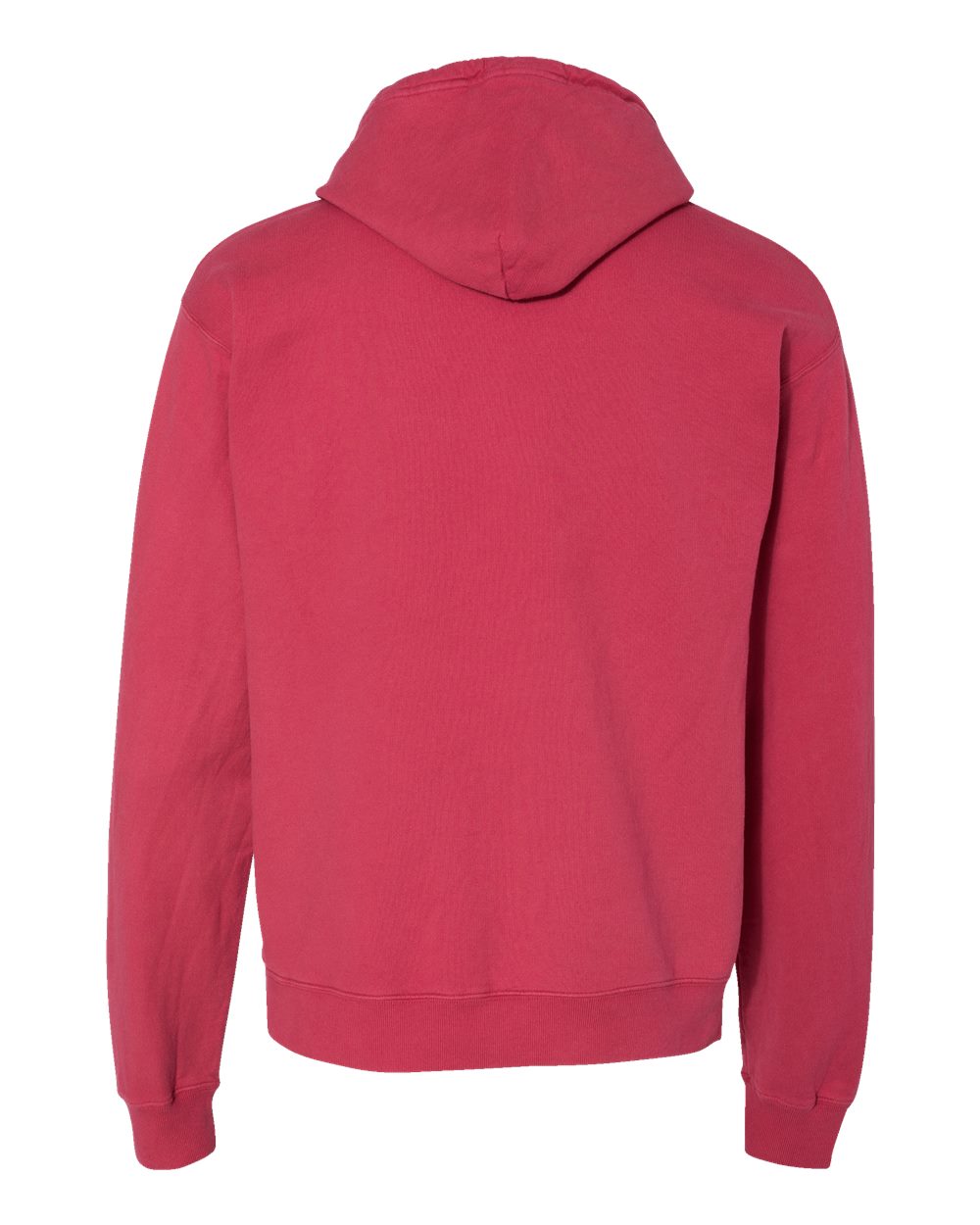 Unisex Garment-Dyed Hooded Sweatshirt - Back - B35800703 - Crimson Fall