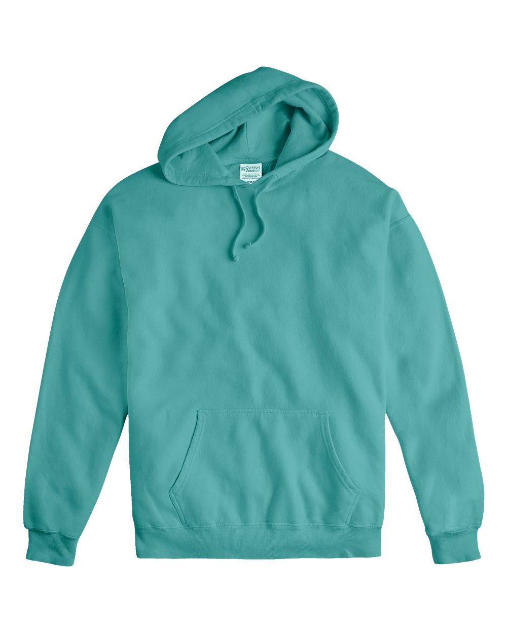 Unisex Garment-Dyed Hooded Sweatshirt - Front - B35800293 - Spanish Moss