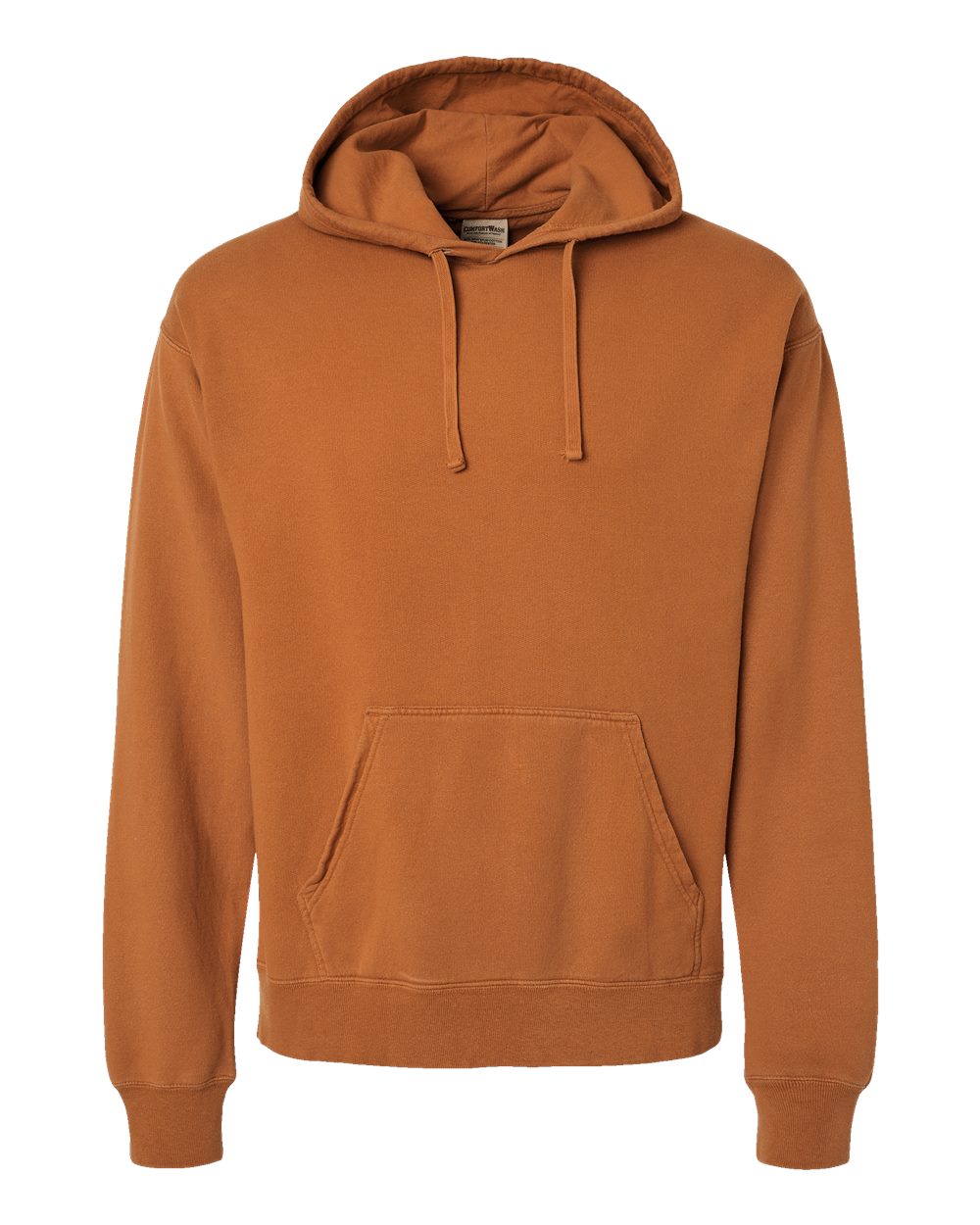 Unisex Garment-Dyed Hooded Sweatshirt - Front - B35800333 - Texas Orange