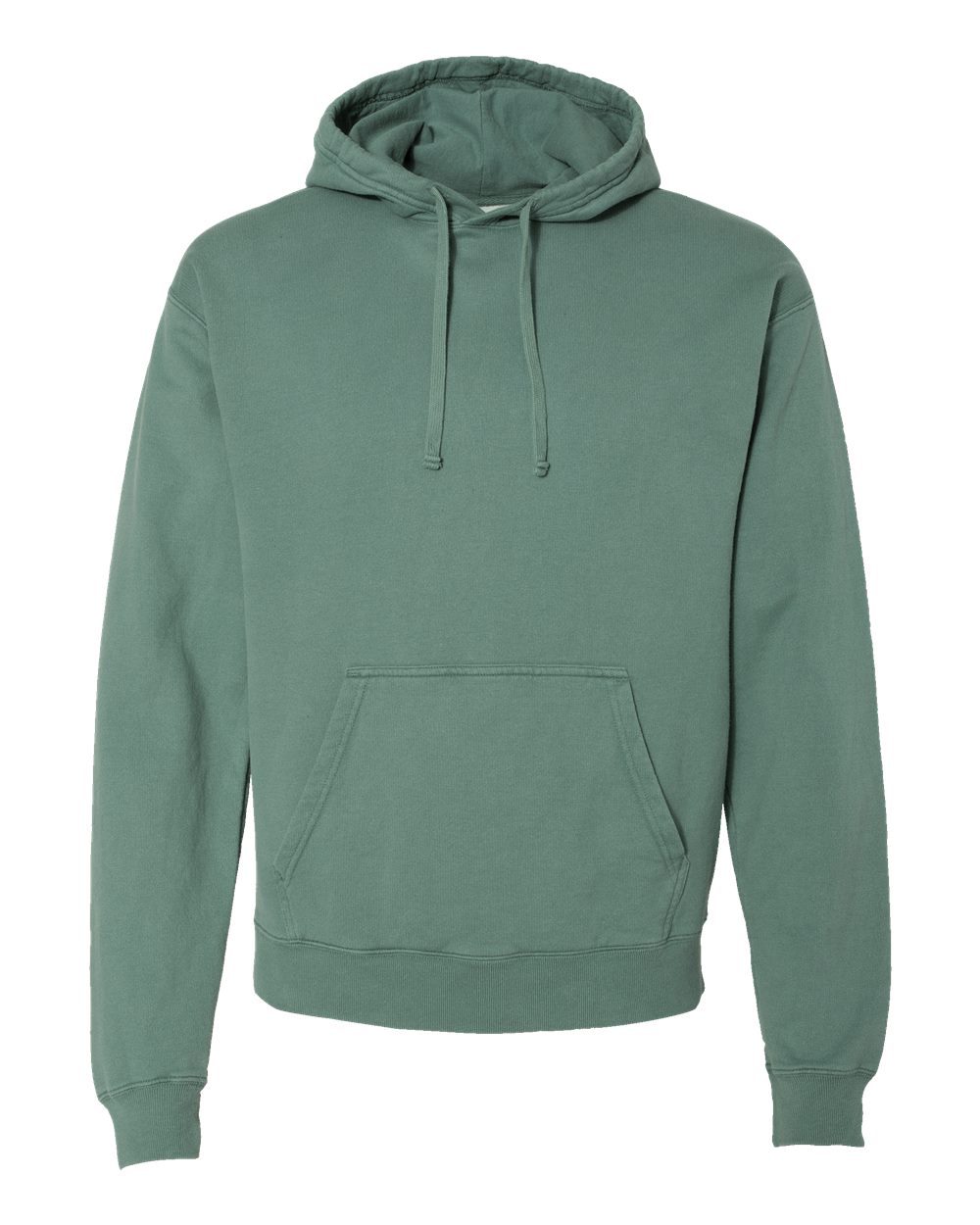 Unisex Garment-Dyed Hooded Sweatshirt - Front - B35800543 - Cypress Green