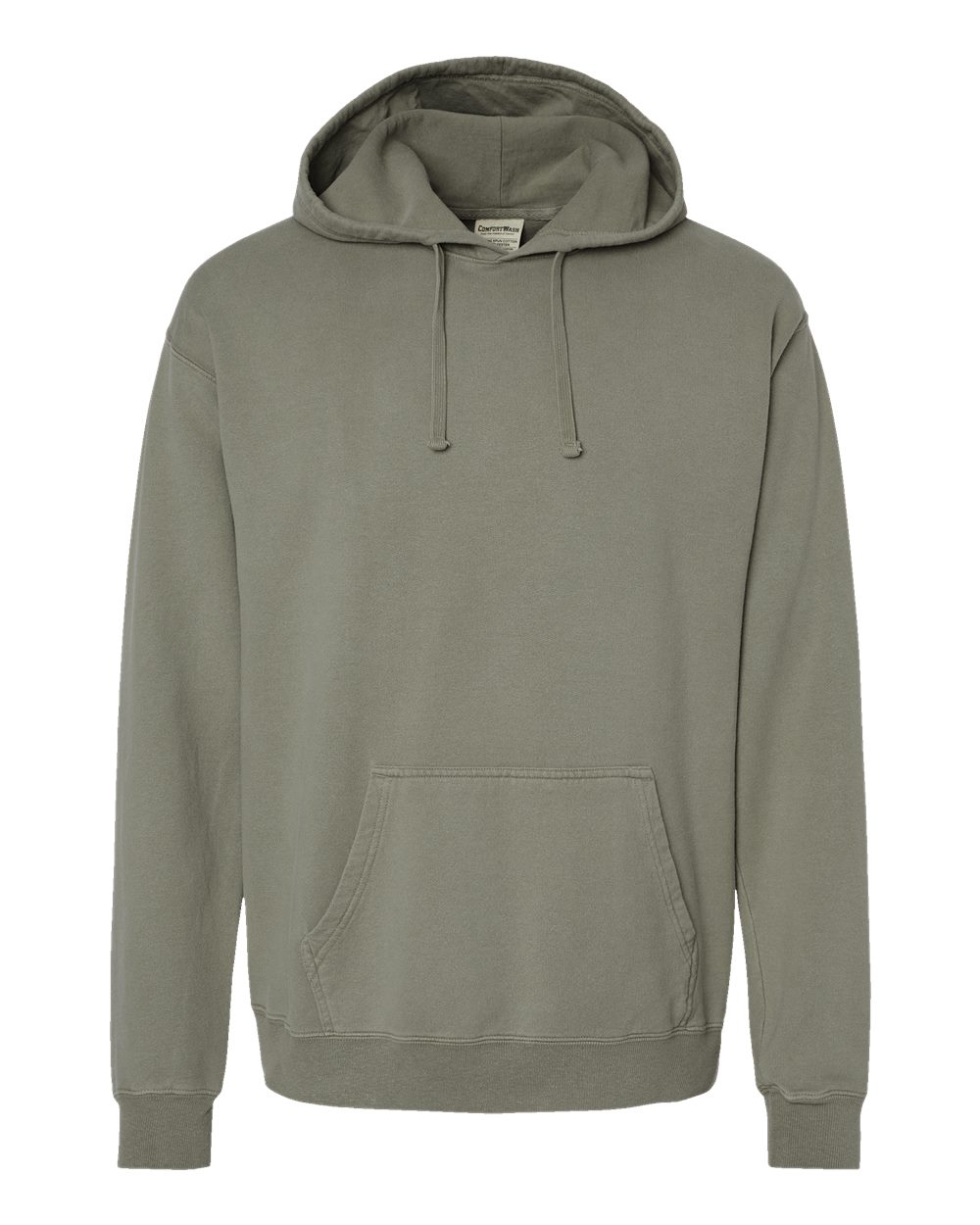 Unisex Garment-Dyed Hooded Sweatshirt - Front - B35800773 - Faded Fatigue