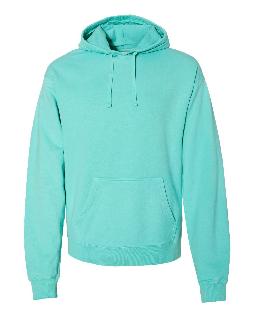 Unisex Garment-Dyed Hooded Sweatshirt - Front - B35800873 - Mint
