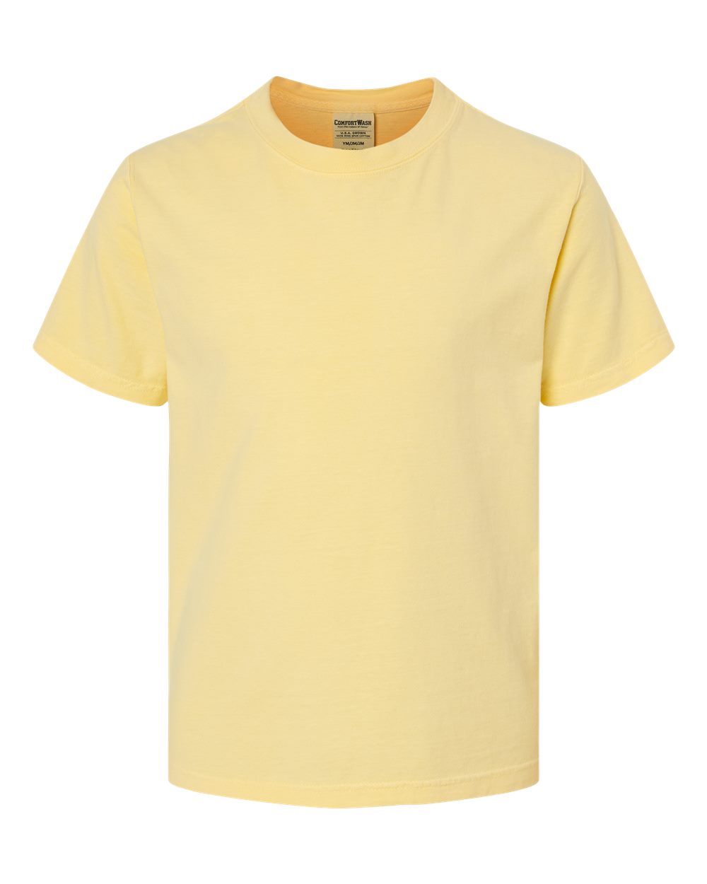 Youth Garment-Dyed T-Shirt - Front - B36900402 - Summer Squash Yellow