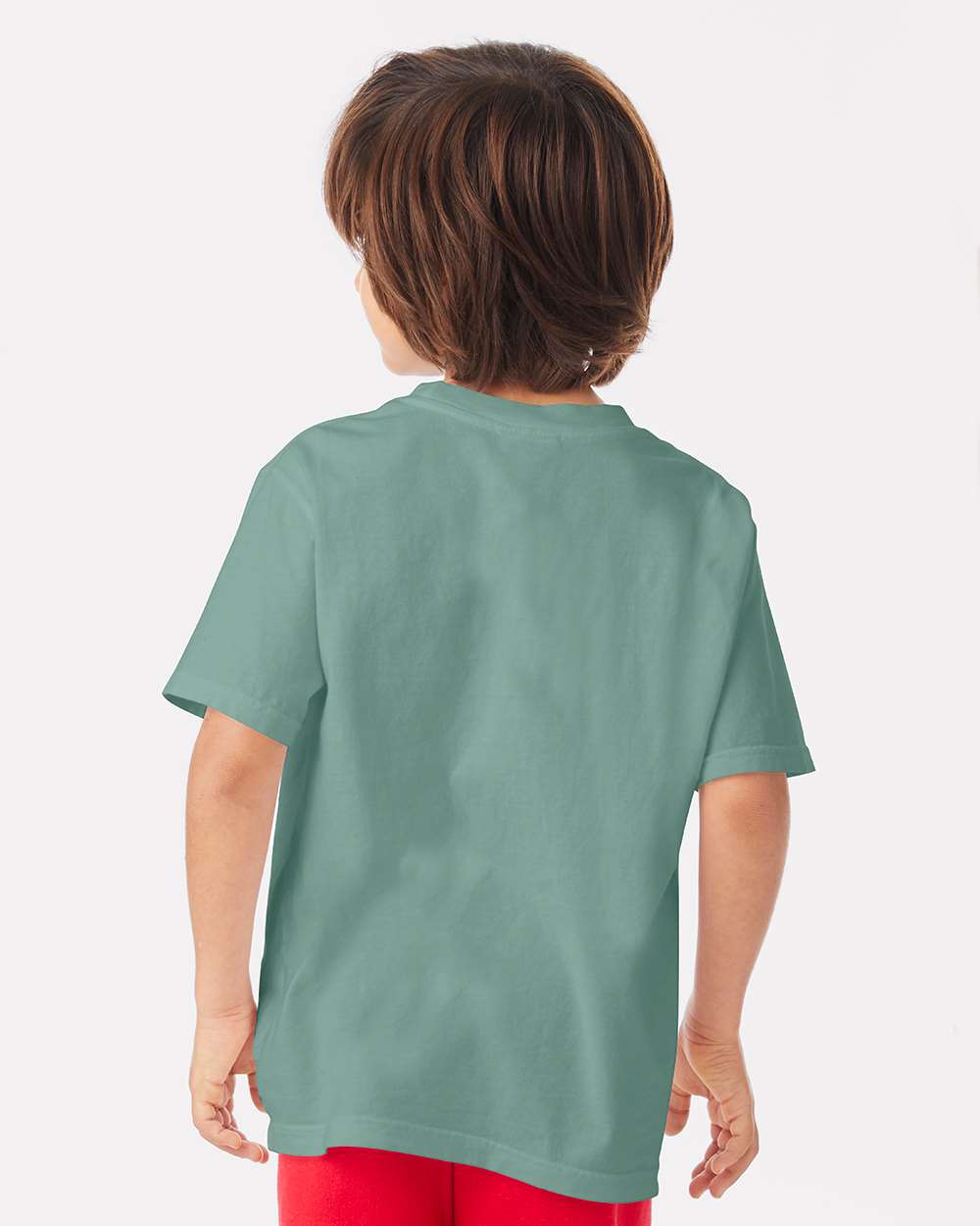 Youth Garment-Dyed T-Shirt - OnModelBack - B36900542 - Cypress Green