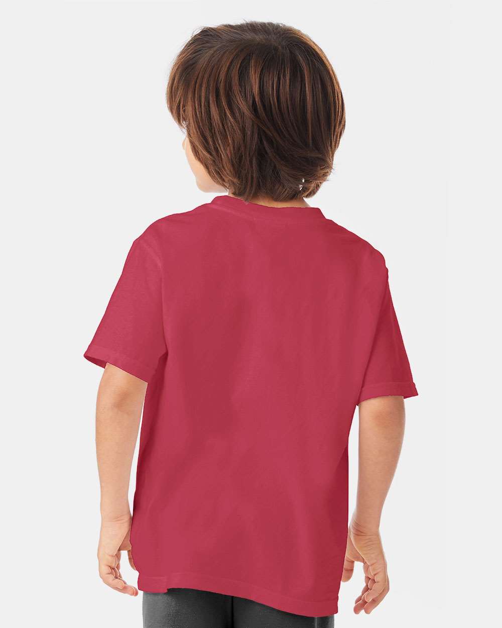 Youth Garment-Dyed T-Shirt - OnModelBack - B36900702 - Crimson Fall