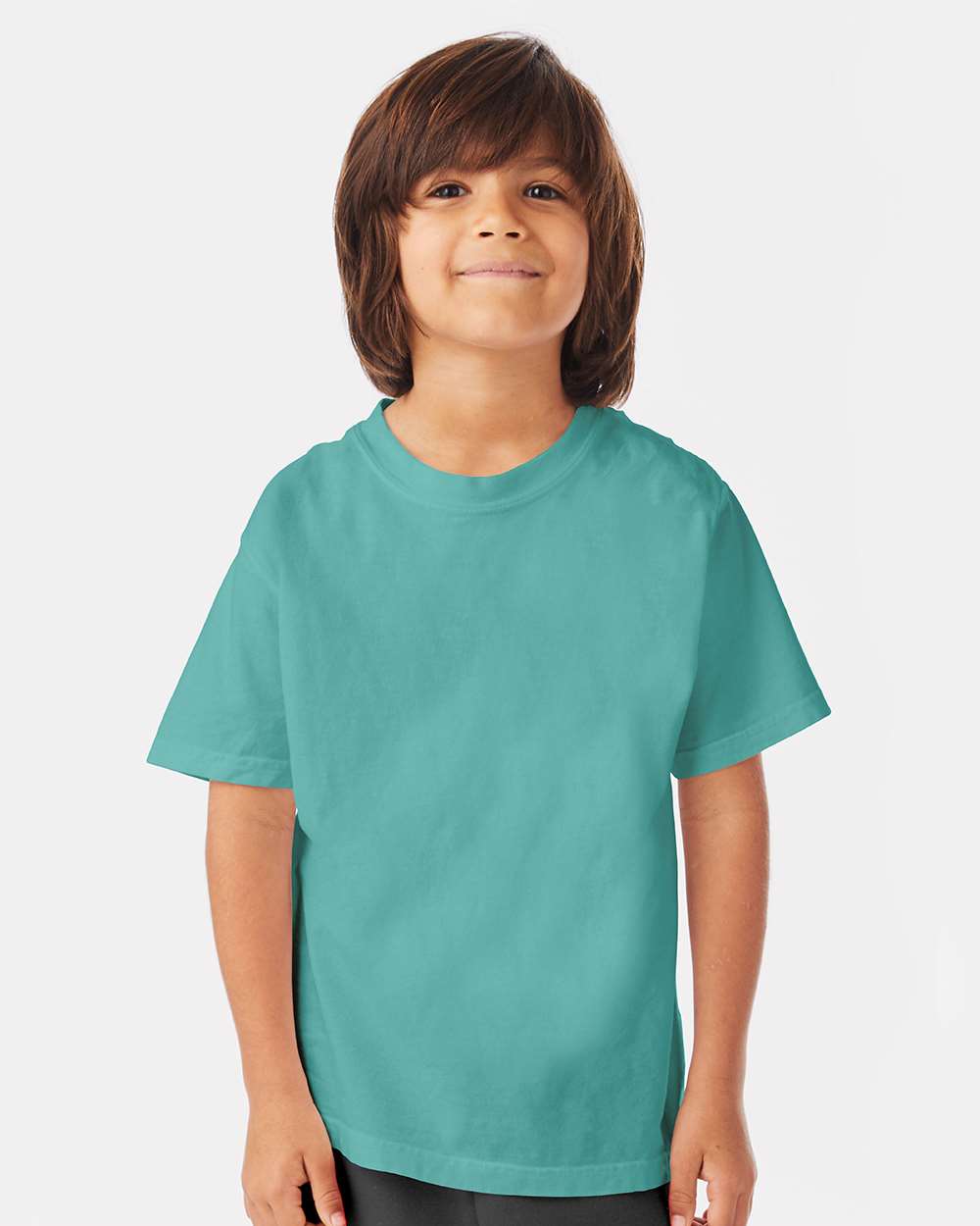 Youth Garment-Dyed T-Shirt - OnModelFront - B36900112 - Spanish Moss