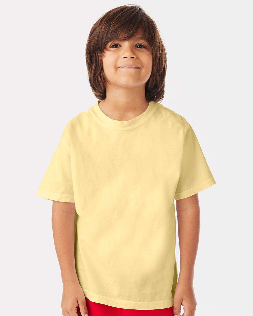 Youth Garment-Dyed T-Shirt - OnModelFront - B36900402 - Summer Squash Yellow
