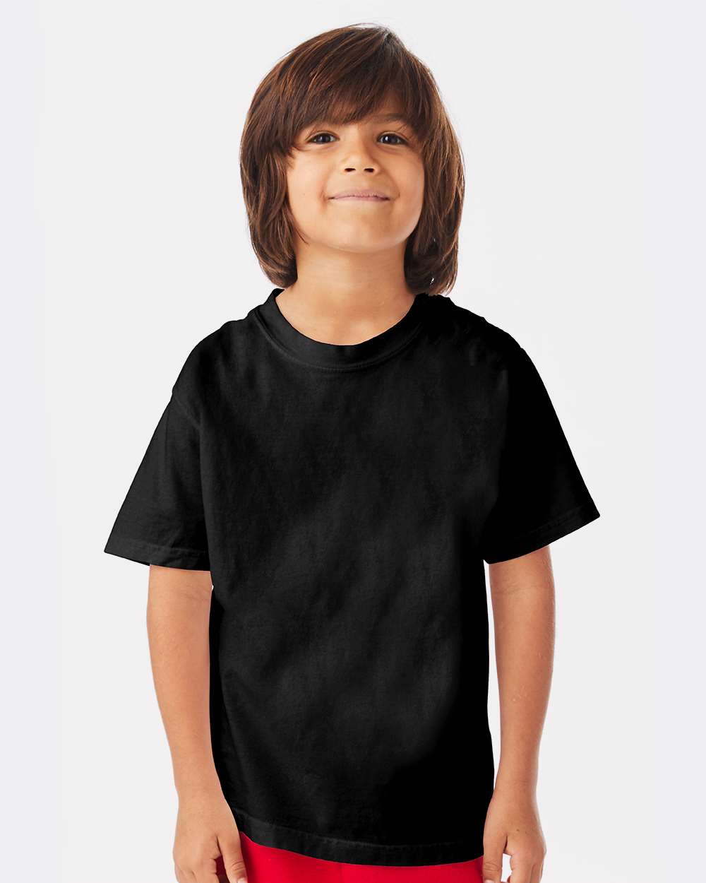 Youth Garment-Dyed T-Shirt - OnModelFront - B36900502 - Black