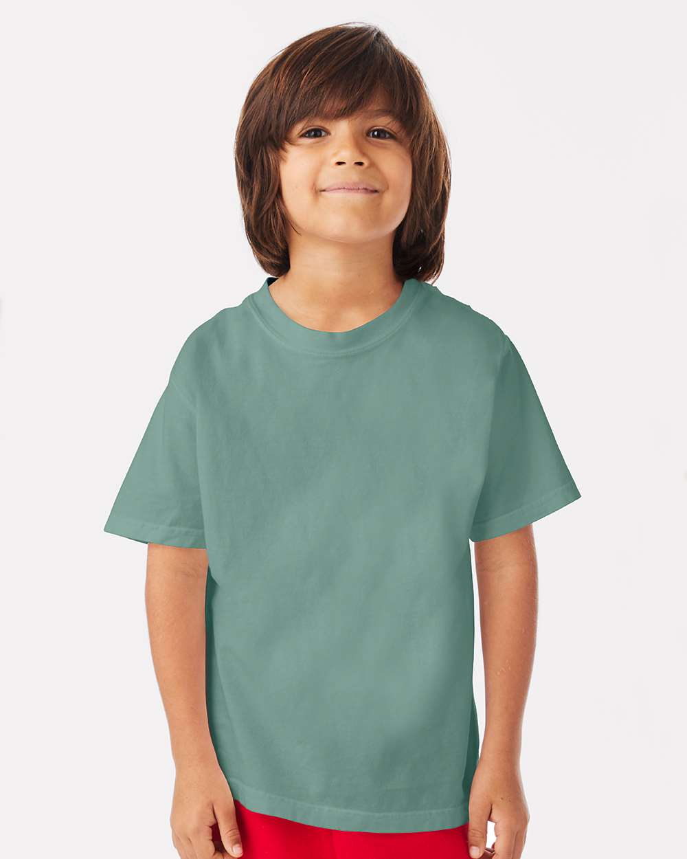 Youth Garment-Dyed T-Shirt - OnModelFront - B36900542 - Cypress Green