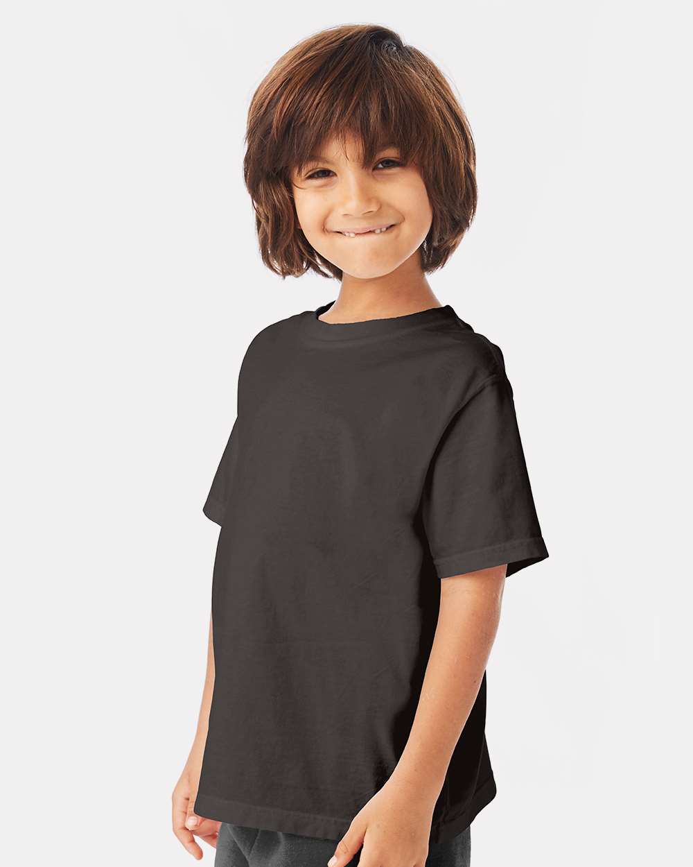 Youth Garment-Dyed T-Shirt - OnModelSide - B36900092 - New Railroad Grey