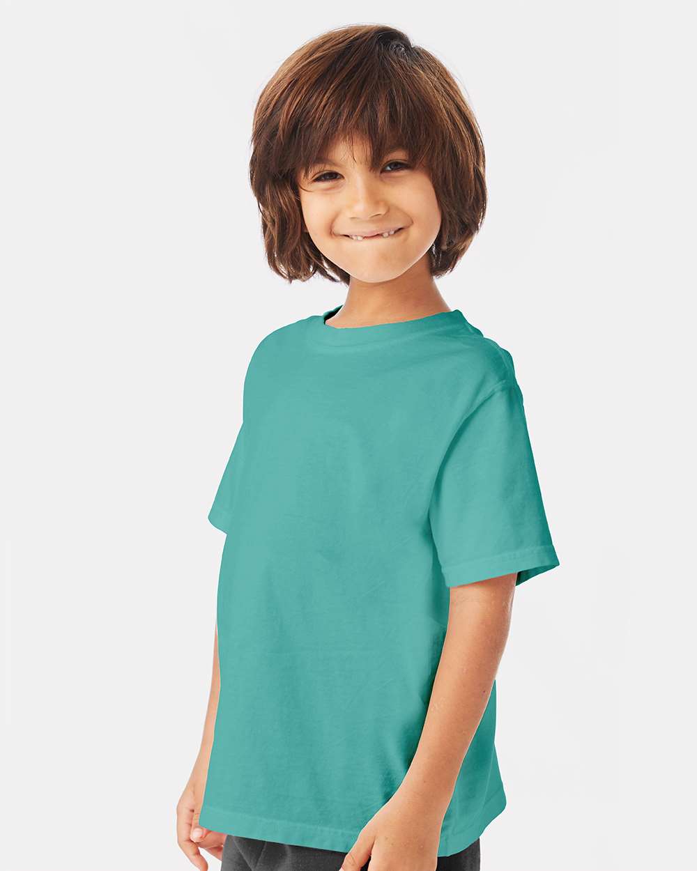 Youth Garment-Dyed T-Shirt - OnModelSide - B36900112 - Spanish Moss
