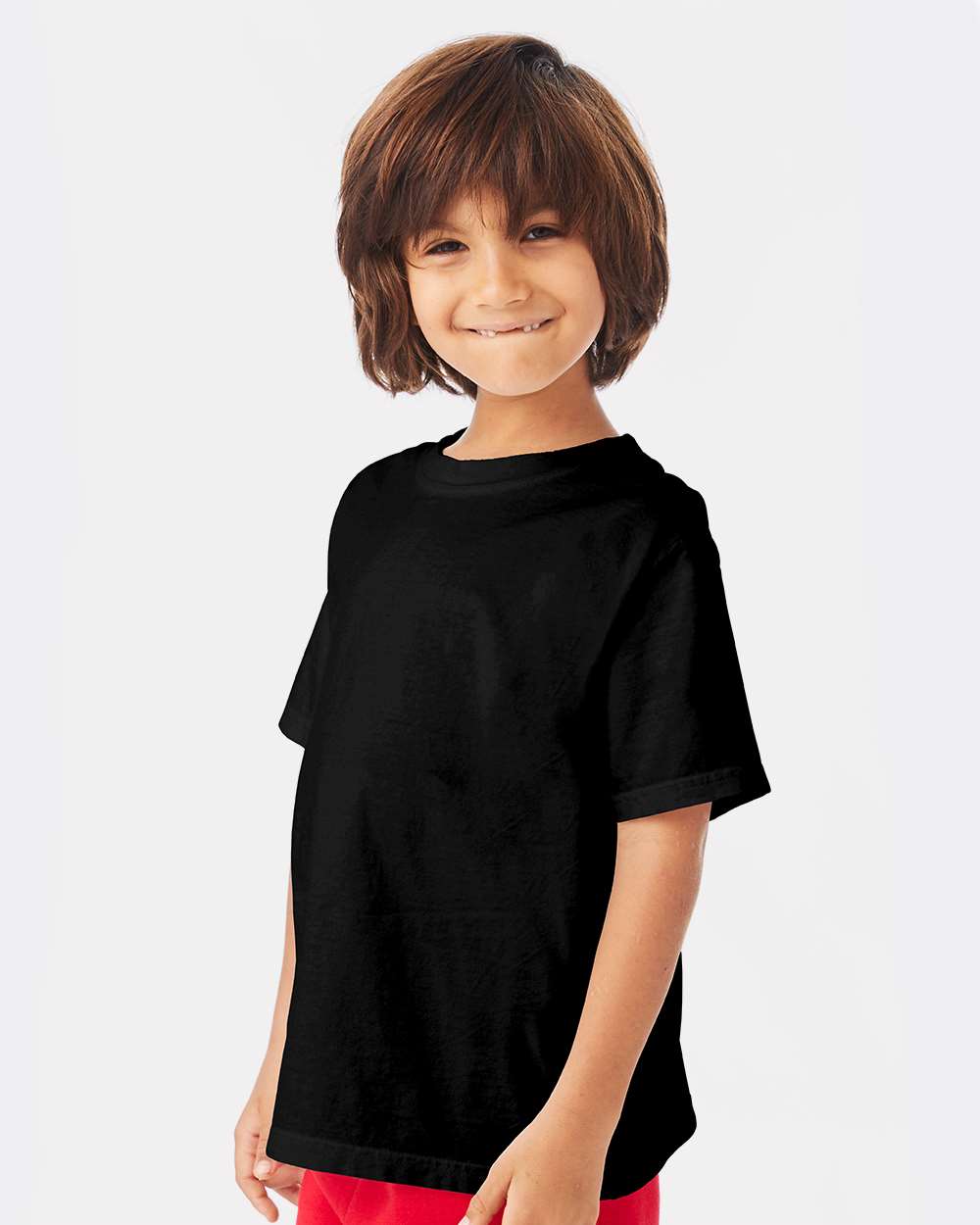 Youth Garment-Dyed T-Shirt - OnModelSide - B36900502 - Black