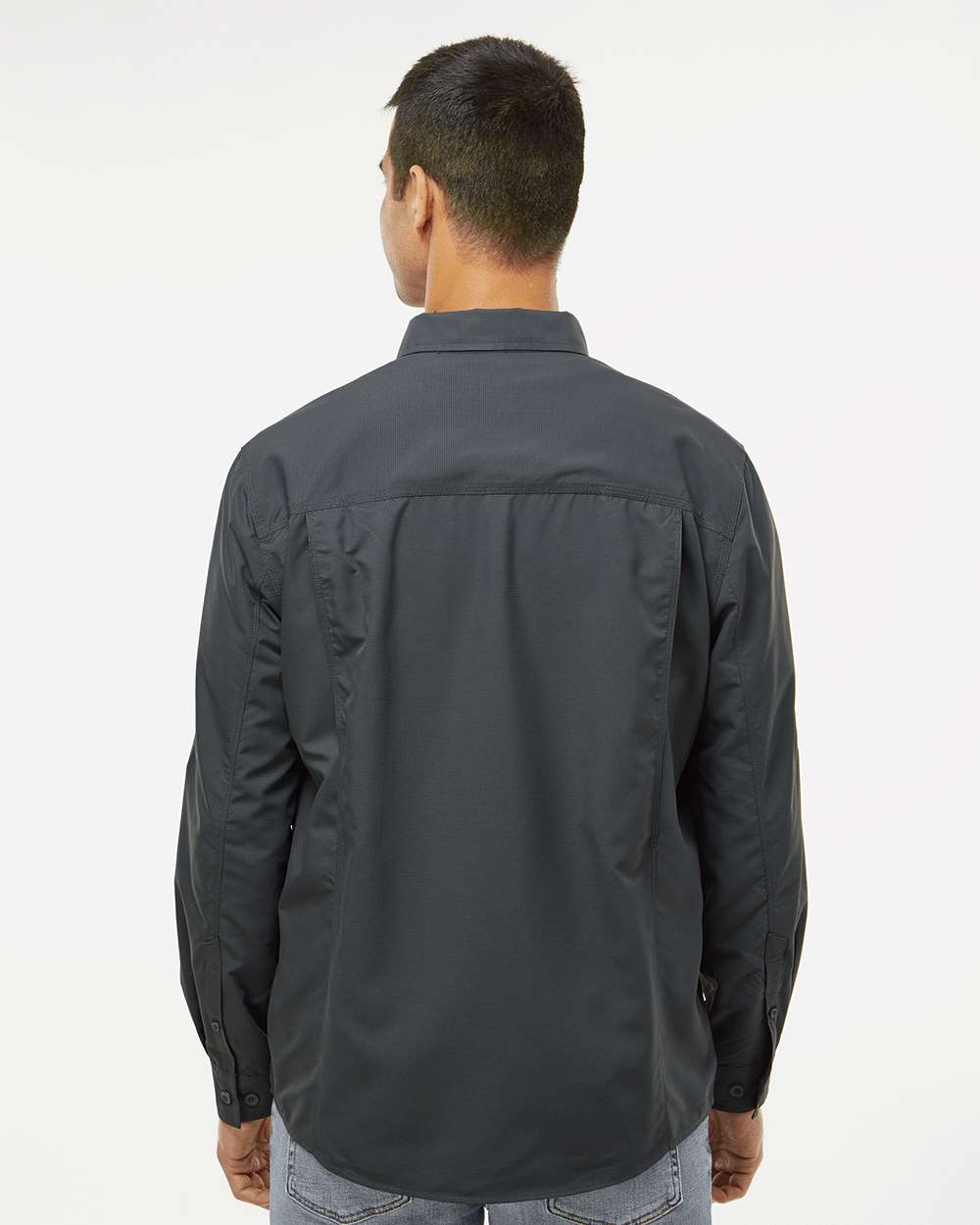 Men's Crossroad Woven Shirt - OnModelBack - B03067583 - Charcoal