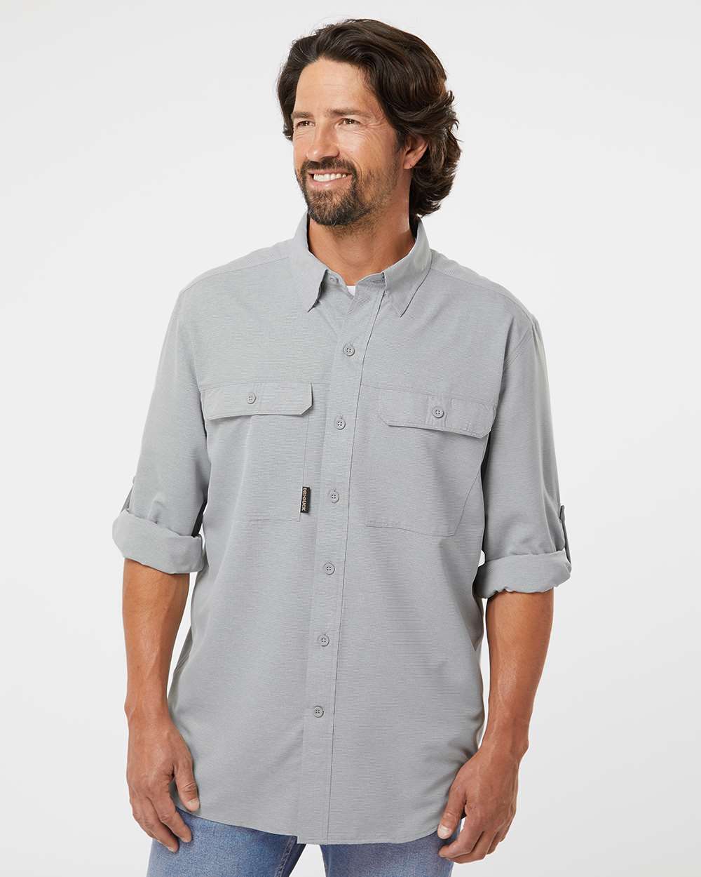 Men's Crossroad Woven Shirt - OnModelFront - B03067353 - Grey