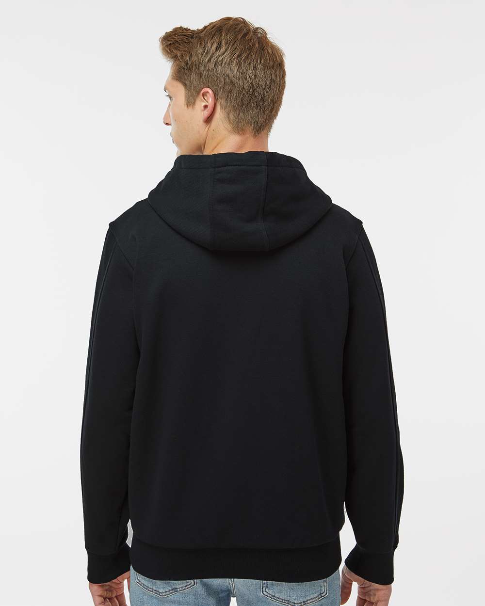 Men's Mission Full-Zip Hooded Jacket - OnModelBack - B05067504 - Black