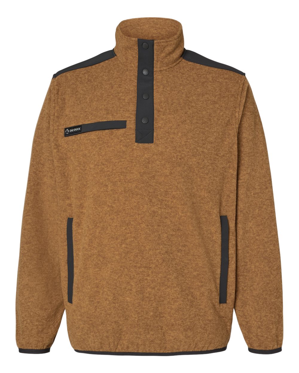 Men's Ranger Melange Fleece Pullover - Front - B05267283 - Saddle