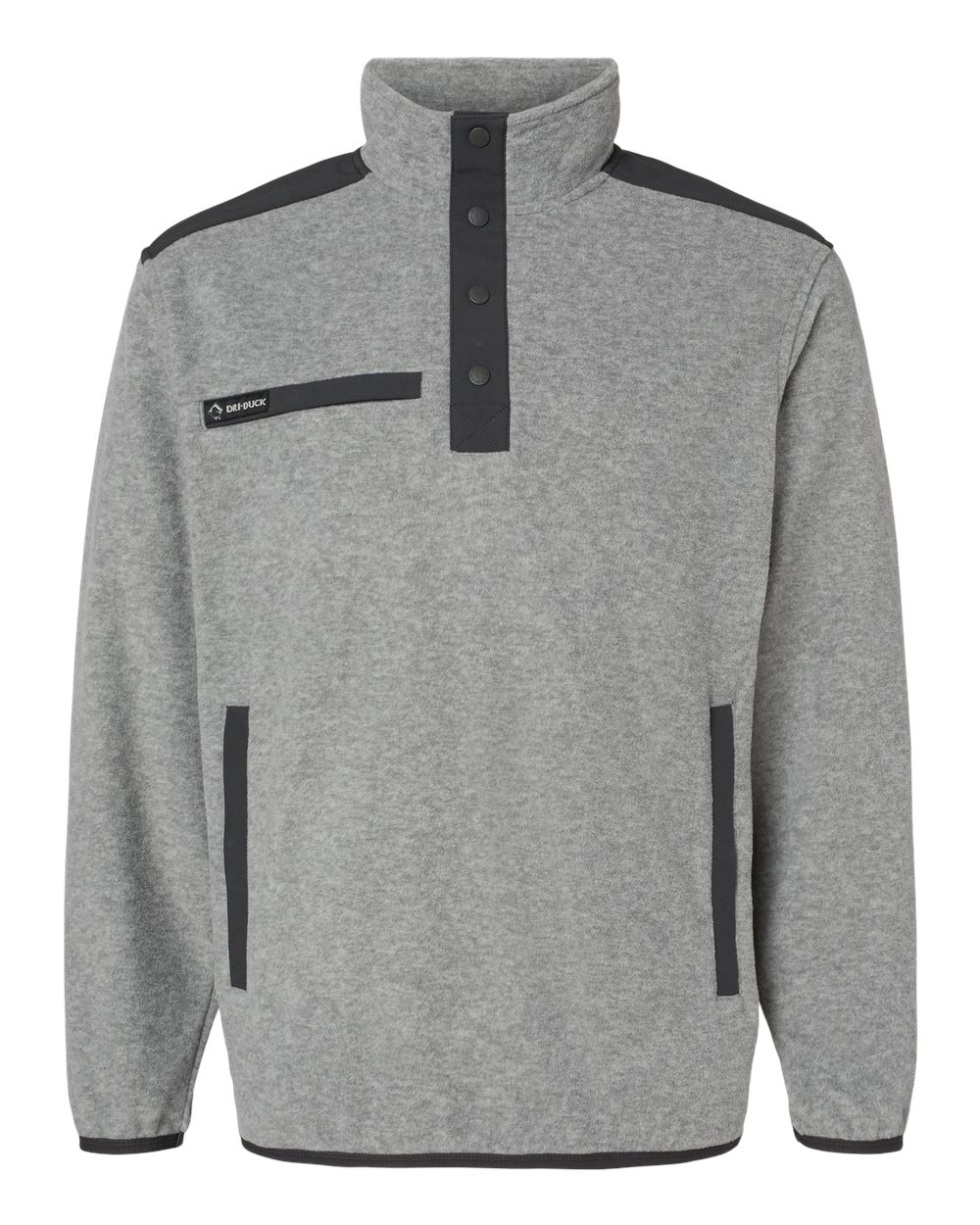 Men's Ranger Melange Fleece Pullover - Front - B05267353 - Platinum