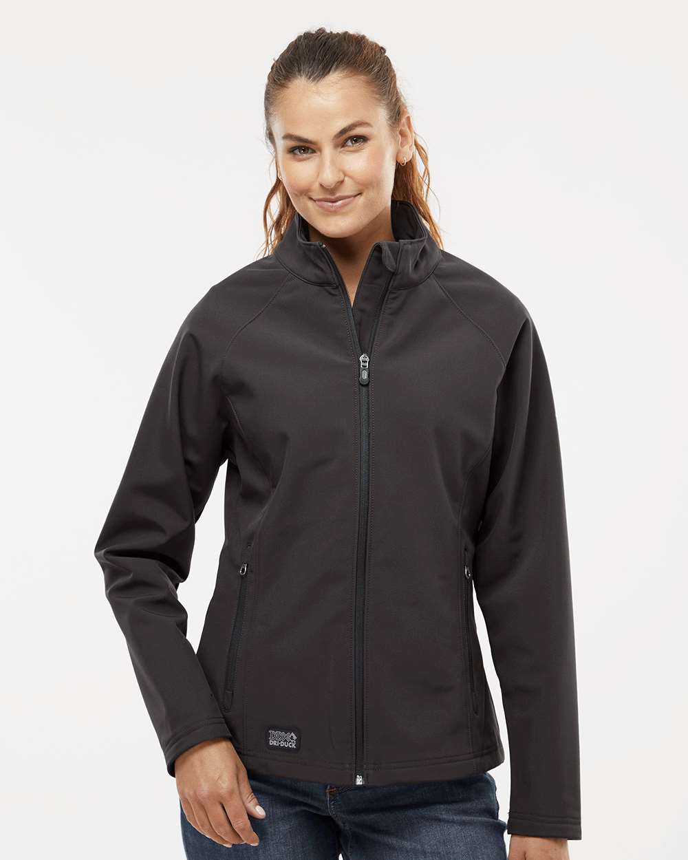 Women's Contour Soft Shell Jacket - OnModelFront - B80267093 - Charcoal