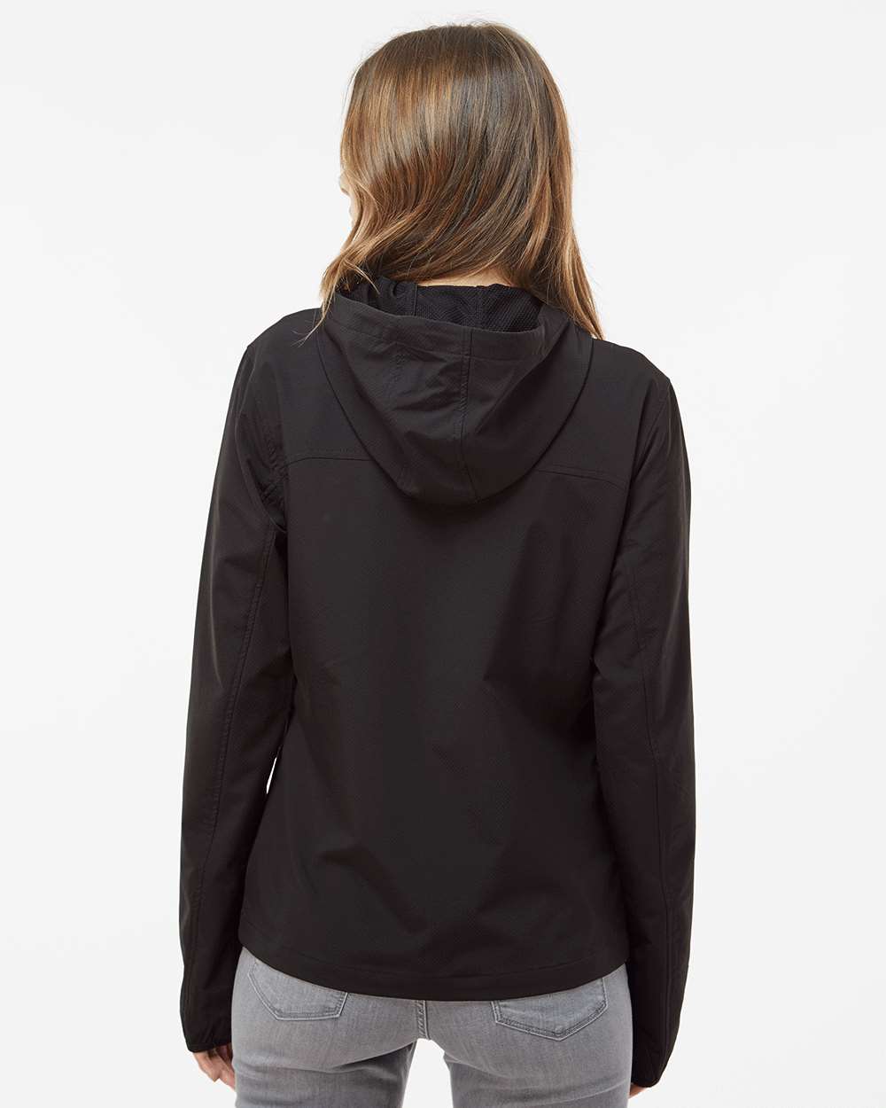 Women's Ascent Soft Shell Hooded Jacket - OnModelBack - B40067503 - Black