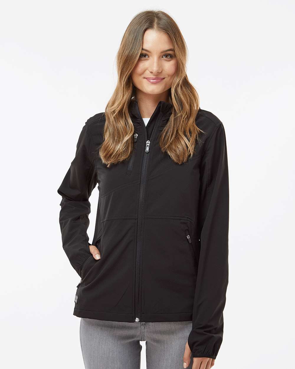 Women's Ascent Soft Shell Hooded Jacket - OnModelFront - B40067503 - Black