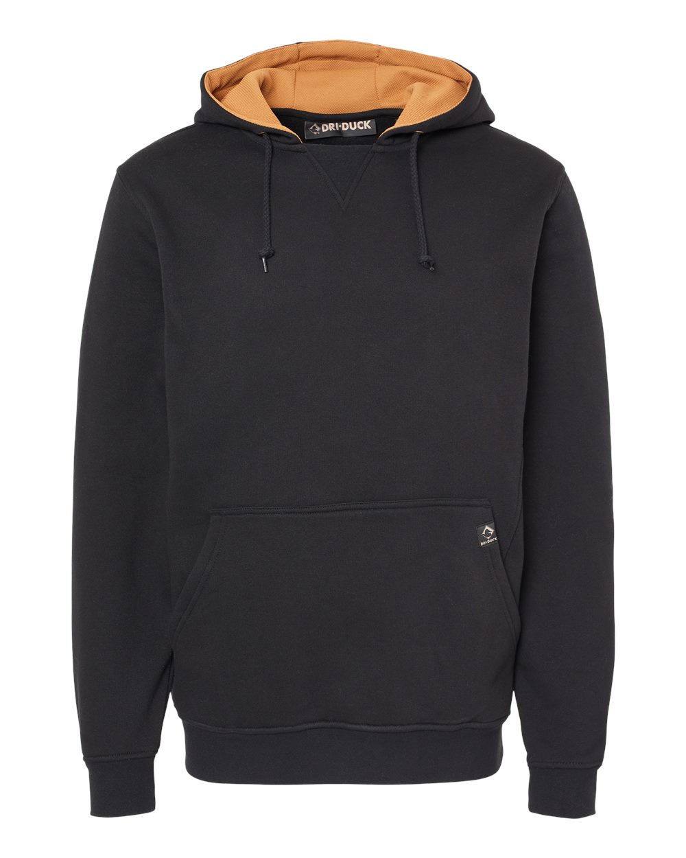 Men's Woodland Fleece Hooded Pullover - Front - B01567503 - Black