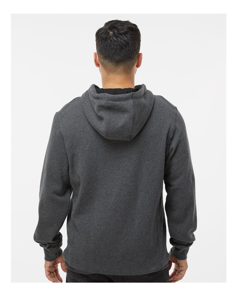 Men's Woodland Fleece Hooded Pullover - OnModelBack - B01567583 - Dark Oxford