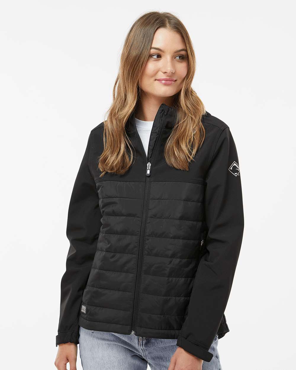 Women's Vista Soft Shell Puffer Jacket - OnModelFront - B02467503 - Black