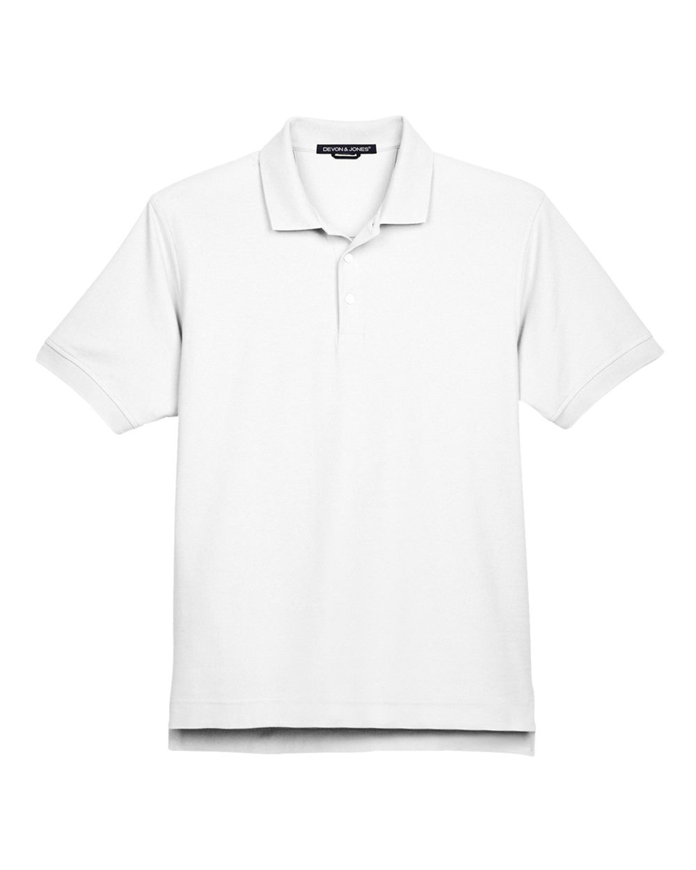 Men's Pima Piqué Polo - Front - B591B2002 - White
