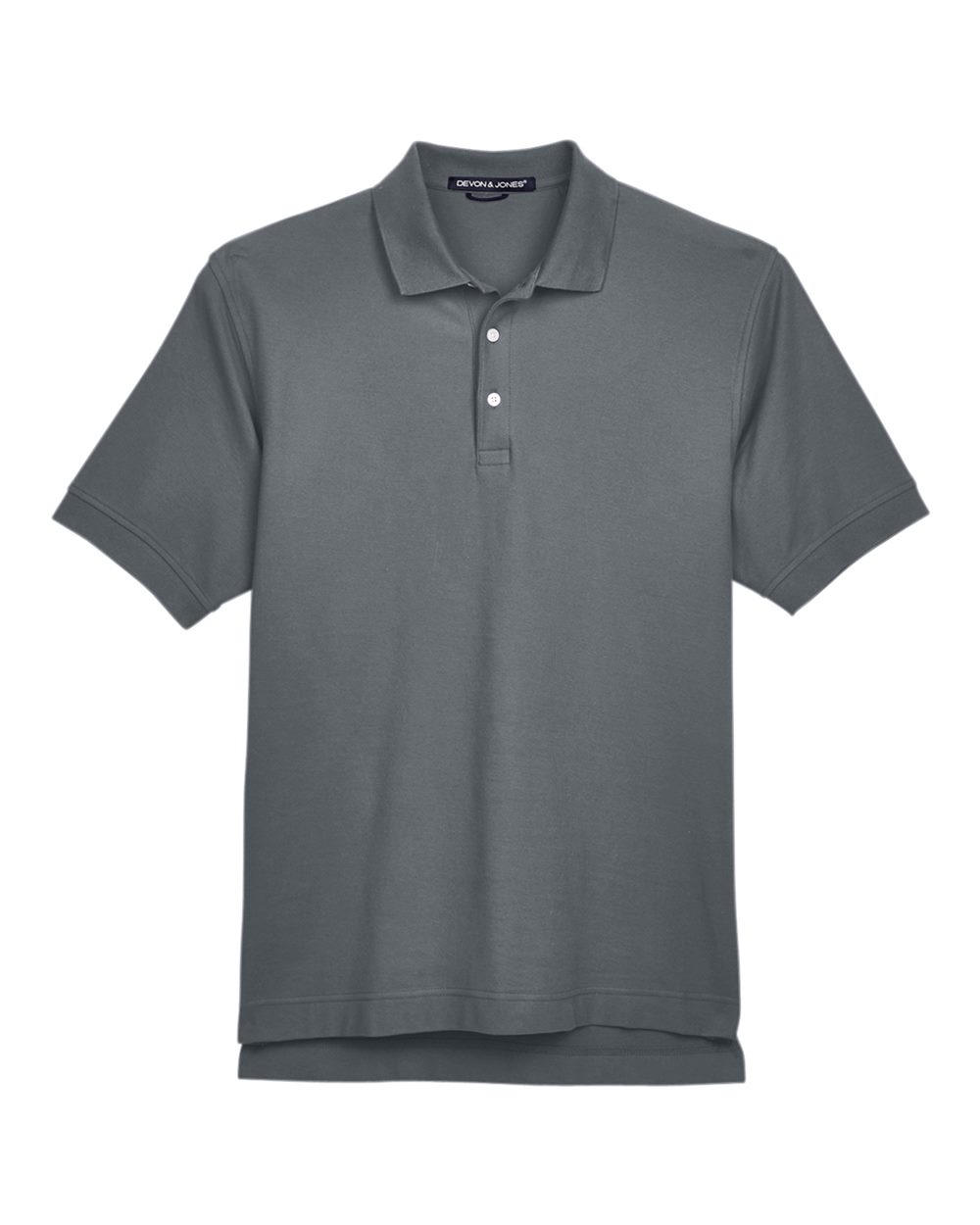 Men's Pima Piqué Polo - Front - B591B2132 - Graphite